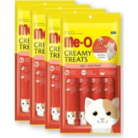 Resim Me-O Kremalı Yengeçli Kedi Sıvı Ödül Maması 4'lü 60 G 
