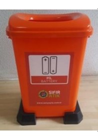 Resim Sıfır Atık Geri Dönüşüm Atık Pil Atık Kovası 50 Lt 