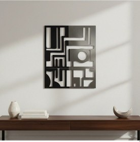 Resim Soyut Geometrik Füzyon Metal Duvar Tablosu 