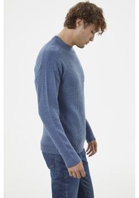 Resim Sementa Selanik Örgü Basic Triko Kazak - Indigo 001 
