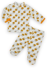Resim Arı Desenli Pamuklu Penye Bebek Pijama Takımı 3400 