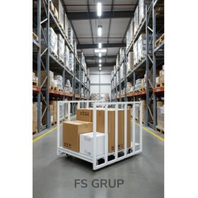 Resim Fs Grup | Tekerlekli Kumaş Taşıma Arabası - 300 kg Kapasiteli Paket/depo Taşıma Arabası 