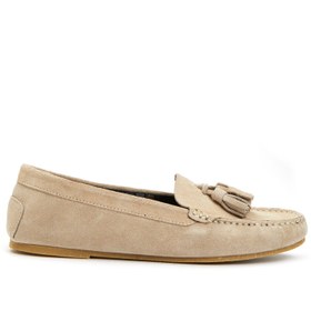 Resim Bej Kadın Süet Loafer 