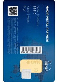 Resim Nadirgold 5 Gr Külçe Altın 