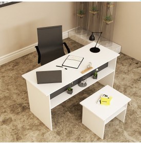 Resim KALENDER DEKOR MERKÜR-1-2 OFİS BÜRO MASASI TAKIMI MRK14 