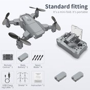 Resim KY905 Katlanabilir Drone HD Kamera Tek Kuşa Dönüş 2.4G Quadcopter Yörüngesi Uçuş Helikopteri - Kamera/1 Pil Kamerasız 3 Bataryalı Siyah Diğer