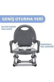Resim Chicco Pocket Snack Yükseltici Mama Sandalyesi Dark Grey Outlet 