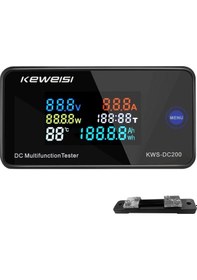 Resim Butu Kws-dc200-50a 8-120v Dc Dijital Ekran Şantlı Gerilim Akım Saati Siyah 