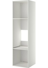 Resim Fırın Boy Dolabı İskeleti, Beyaz, 60x60x220 Cm Beyaz 