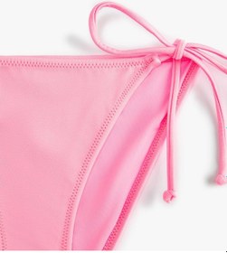 Resim Koton Parlak Brazilian Bikini Altı Yanları Bağlama Detaylı Pembe 4sak00051mm 4SAK00051MM270 