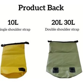 Resim Elmpaly 30l Siyah Yüksek Kaliteli Kuru Sırt Çantası Islak Bölme Cebi Plaj Kayak Siyah 