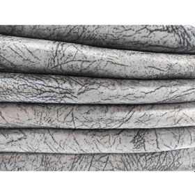 Resim Süngerli Koltuk Çekyat Örtüsü Damar Desenli Parlak Gri 