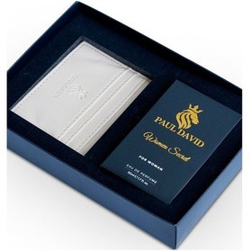 Resim Hediyelik Set Özel Kadın Edp Parfüm Ve Krem Deri Kartlık- Mandalina Ve Yasemin Notalari, K-309 Amber 