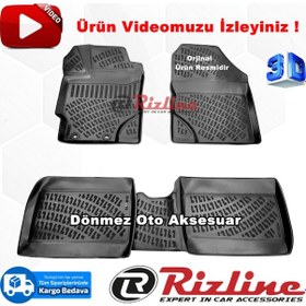 Resim Toyota Uyumlu Yaris 3D Paspas Havuzlu Siyah Hb 2013-2019 Arası Rizline 