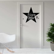 Resim habune Yıldız Figürlü Isme Özel Star Odası Silüetli Dekoratif Duvar Sticker, Çıkartma 