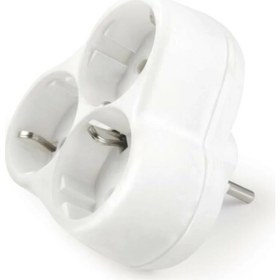 Resim Pratik Mağazam 3'lü Yonca Golyat Topraklı Priz 