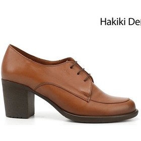 Resim Gönderi R Kadın Taba Antik Bağcıklı Orta Kalın Topuklu Hakiki Deri Oxford Ayakkabı Gdza13424071 Taba 