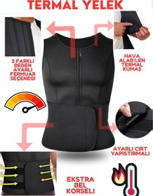 Resim minufco Motosiklet Göğüs ve Bel Rüzgar ve Soğuk Korumalı Bel Korseli Soğuk Geçirmez Termal Motorcu Yelek 