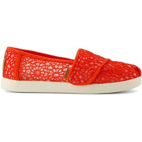 Resim 10022092 Flame Espadril / Keten Kadın 10022059 10022092 Toms Alpargata Classic Moroccan Crochet 10022092 Flame 