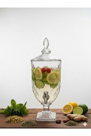 Resim Viyalente Aisha 4.5 LT Musluklu Cam Sebil Şerbetlik Parti Damacanası Meşrubatlık 