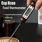 Resim Cop Rose Dijital Yiyecek Termometresi, ABS Malzeme, Pil ile Çalışan, ≤36V Çalışma Gerilimi, BBQ ve Pişirme için Sıvı Sıcaklık Kalemi ile, Mutfak Yağ Ölçüm Aracı, COP ROSE 