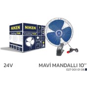 Resim Araç Içi Vantilatör Mavi Mandallı 24v 10 İnç Üniversal Model Niken 
