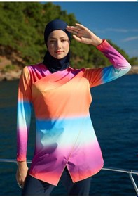 Resim Mayovera Kapalı Mayo Üstü - Renk Cümbüşü Çok Renkli 