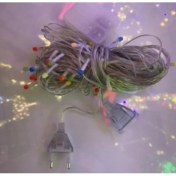 Resim 10M 100 LED Damla Uçlu LED Işık Mavi Işık Şeffaf Kablo 