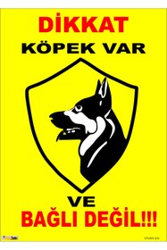 Resim vizyon trafik Dikkat Köpek Var 15x21 Cm Dekota 3 Mm 
