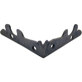 Resim Skygo Antika Tarz Dekoratif Pirinç Lale Köşe Gönye - Yan, 105x105 mm, Oksit 