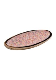 Resim Vitale AK.Fq0009-P Şiva Çiçek Desenli Oval Tabak Pembe 