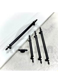 Resim Istanbule-Hırdavat Elif Kulp Country Mutfak Dolap Çekmece Mobilya Kulbu Siyah 128 