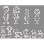 Resim Aile Gümüşü-15cm-11.2cm-yaratıcı Eğlenceli Aile Moda Vücut Karikatür Yaratıcı Kişilik Su Geçirmez Güneş Koruyucu K 