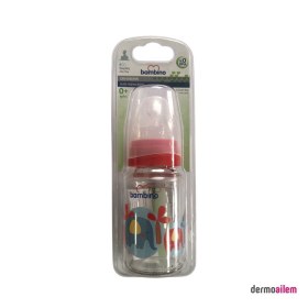 Resim Bambino Cam Biberon 125 Ml Kırmızı B011 