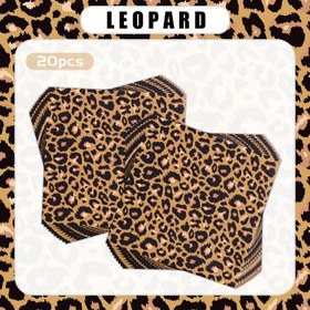 Resim Leopar Desenli Parti Peçeteleri Leopar Desenli Temalı Parti Kağıt Peçeteleri Tek Kullanımlık Parti Peçeteleri Seti Leopar Desenli Kağıt Öğle Peçeteleri Hayvan Leopar Desenli Temalı Parti Malzemeleri 