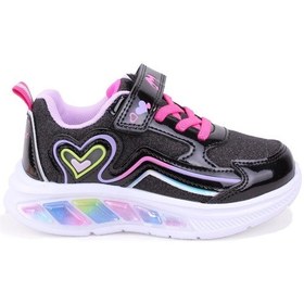 Resim Vicco Marco Kids 03-26y313 Siyah Ortopedik Günlük Işıklı Kız Çocuk Spor Ayakkabı 