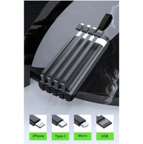 Resim ACL Pw-86 30.000 Mah 1xusb Kamp Işıklı Lcd Gösterge Dahili Mikro Type-c Lightning Powerbank 