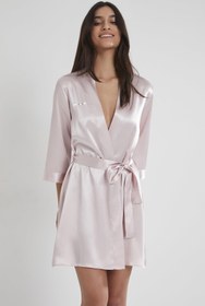 Resim Pierre Cardin Saten Kadın Sabahlık - 1010 Pudra 