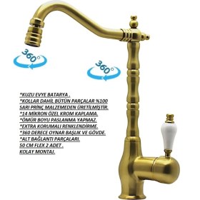 Resim Opak Lüx Mutfak Evye Bataryası 