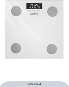 Resim Sinbo Sbs-4474 26x26 Cm Bluetooth Dijital Yağ Su Kas Vücut Kitle Endeksi Kilo Ölçer Tartı Baskül 