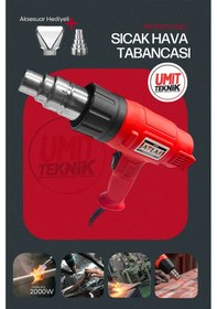 Resim Profesyonel 600c Çift Kademeli Sıcak Hava Tabancası Atlas 2000 Termik Korumalı Premium 2000w 