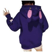 Resim Novahub Su Kadın Günlük Moda Kapşonlu Sweatshirt, İşlemeli Tavşan Kulaklar, Koyu Mavi, Rahat Ve Sevimli Koyu Mavi 