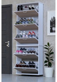 Resim Eliusta Sho Beş Düşer Kapaklı Ayakkabılık Cordoba Renk 72 Cm Asma 72x193x26 Cm Ayakkabılık Cordoba 