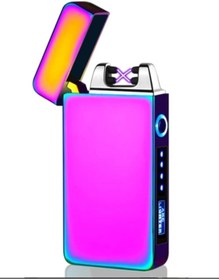 Resim TESLA Çift Elektrik Ark Çakmak Usb Şarj Edilebilir Windproof Alevsiz Çakmak Plazma Darbe Çift Ark Çakmak 