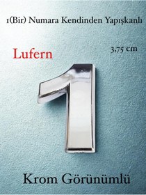 Resim Lufern No 1 Kapı Numarası Kendinden Yapışkanlı Masa Dolap Plastik Ev Posta Kutusu Dış Mekan Daire 3,75 cm 