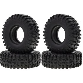 Resim Yaozixa 1/10 Rc Araba Lastikleri, 4 Adet Kauçuk Kayışlı Tekerlek 113x39x46mm , Scx10 90046/ııı Axı03007, Tamiya Cc01, D90/d110 Uyumlu 