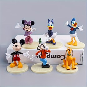 Resim 6 adet Disney Mickey Mousehouse, Donald Duck Daisy Anime Figürleri - PVC Koleksiyonluk Heykellerle Canlı Renkler, Yatak Odası, Oturma Odası, Mutfak için Çağdaş Ev Dekoru - Disney Hayranları için Mükemmel Doğum Günü Hediyesi, Disney Dekoru, Oda Dekorasyonu, Eğlenceli Tasarım, Kaliteli El Sanatları 