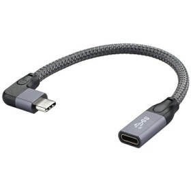 Resim Cbtx PD 5A Dirsek Uzatma Şarj Kablosu USB3.1 Tip-C 4K 100W 0.2 Metre 