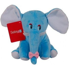 Resim Sevimli Fil Peluş Oyuncak Uyku Arkadaşı 20 Cm Mavi 
