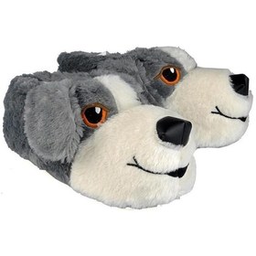 Resim Unisex Çocuk Hayvanlı Köpekli Panduf Ev Botu Gri 